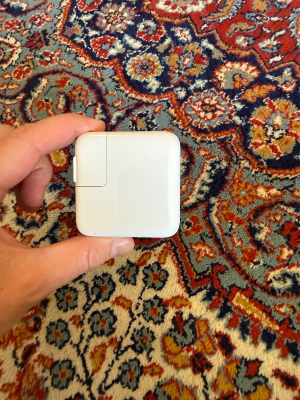 White Square USB Power Adapter Charger